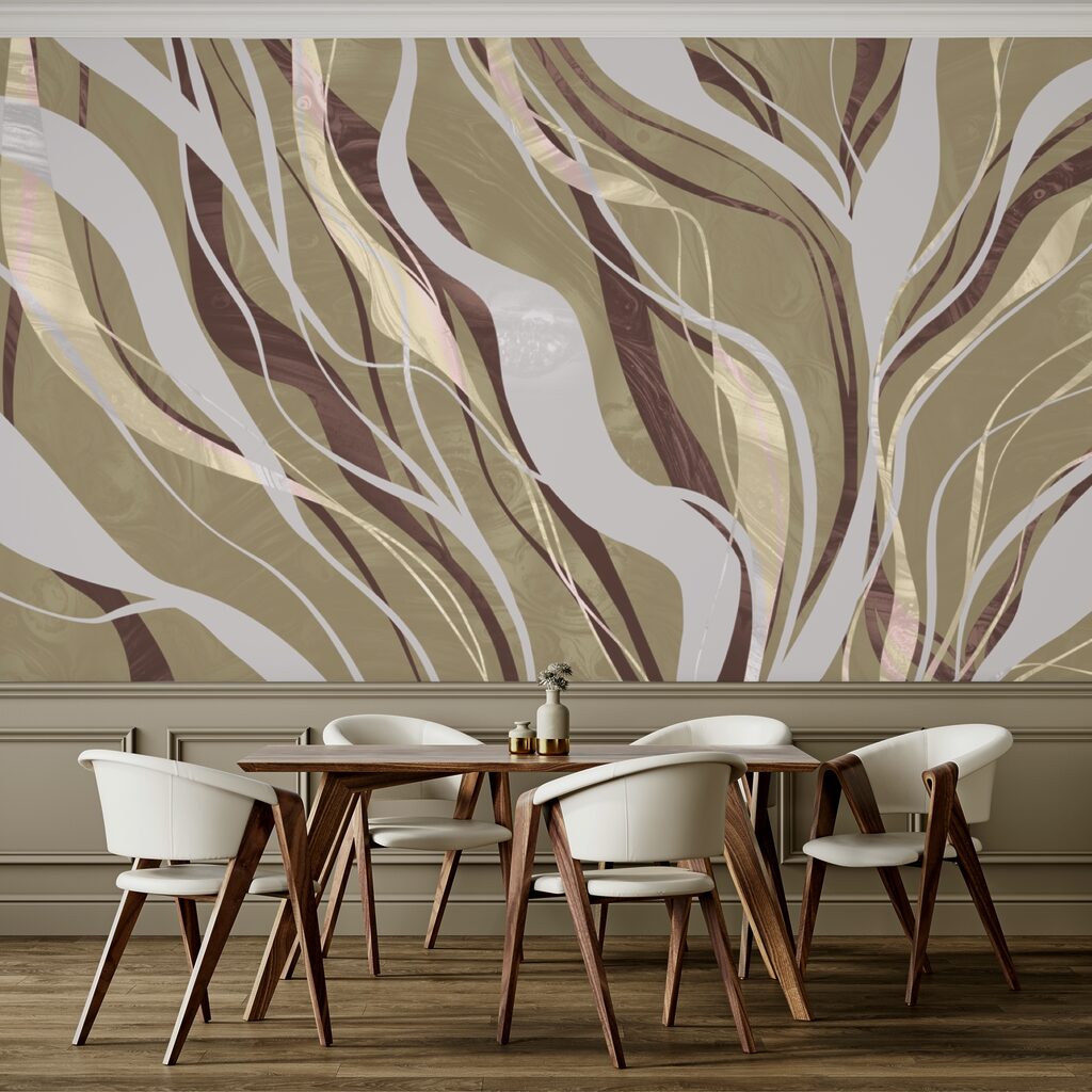 Καφέ και λευκά στροβιλίσματα