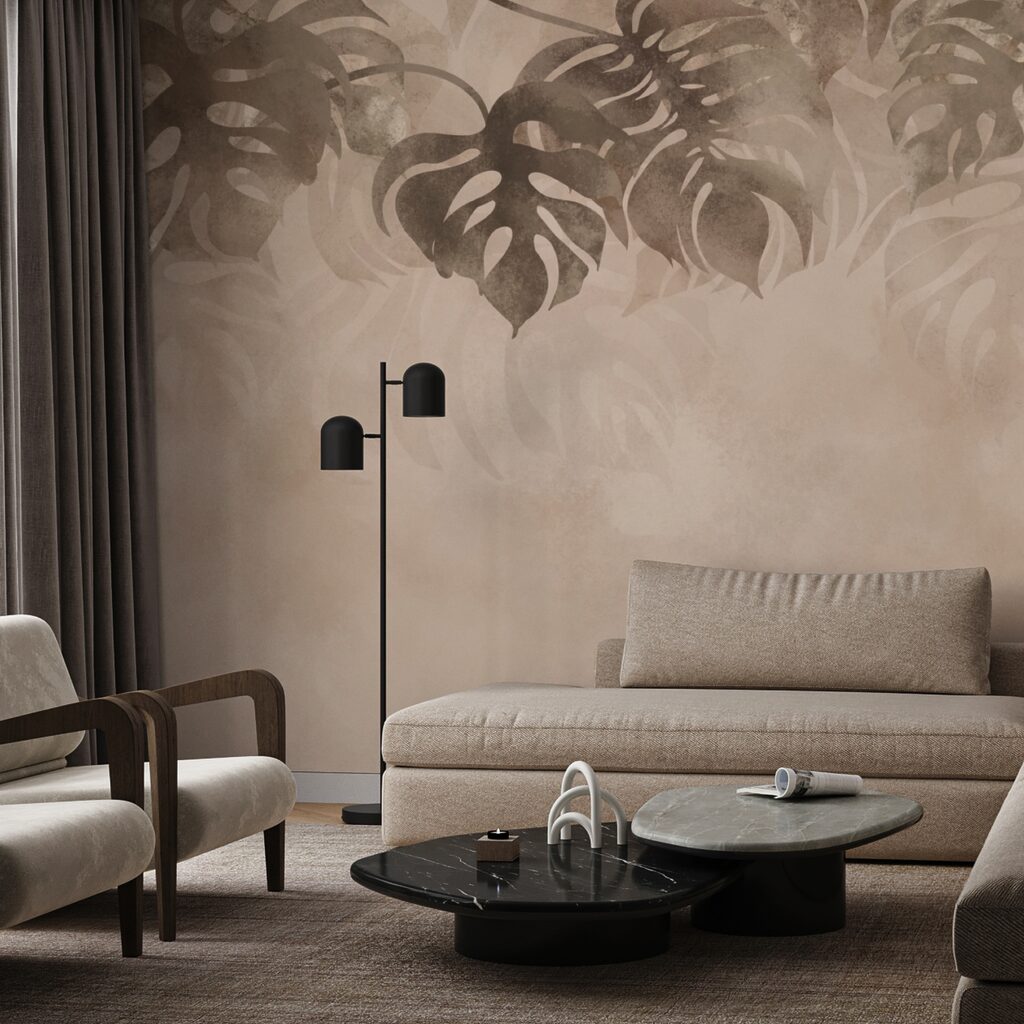 Κομψό φύλλωμα σε απαλό φόντο