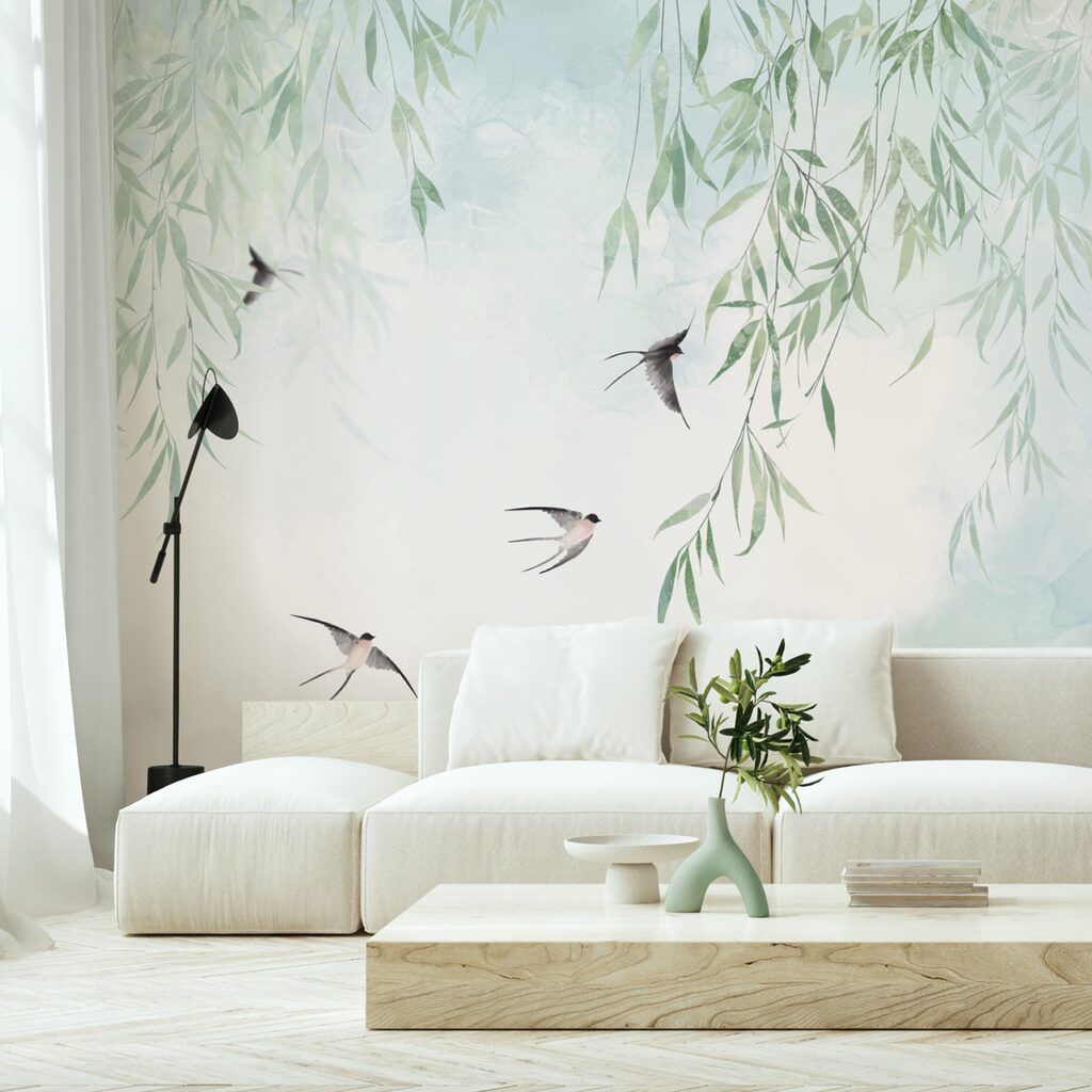 Πουλιά που πετούν στον ουρανό