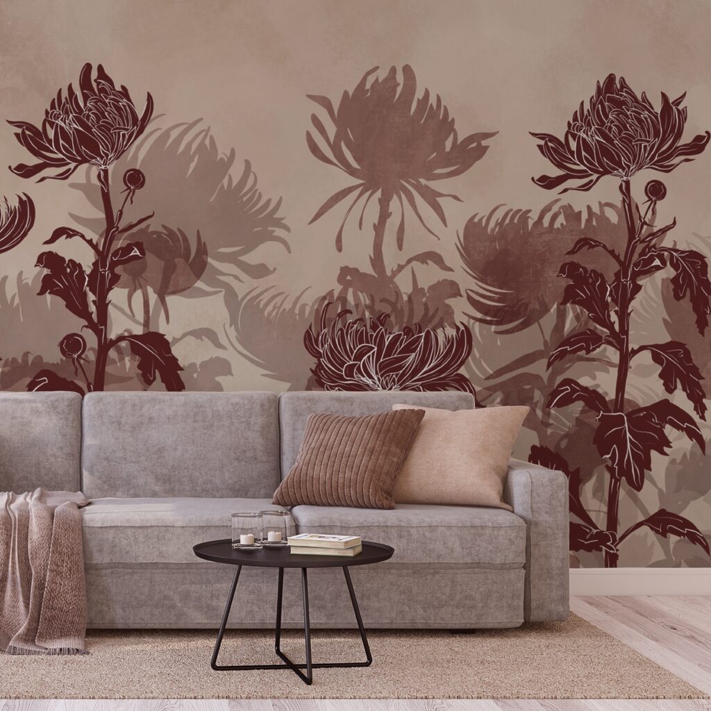 Σχέδιο λουλουδιών και φύλλων