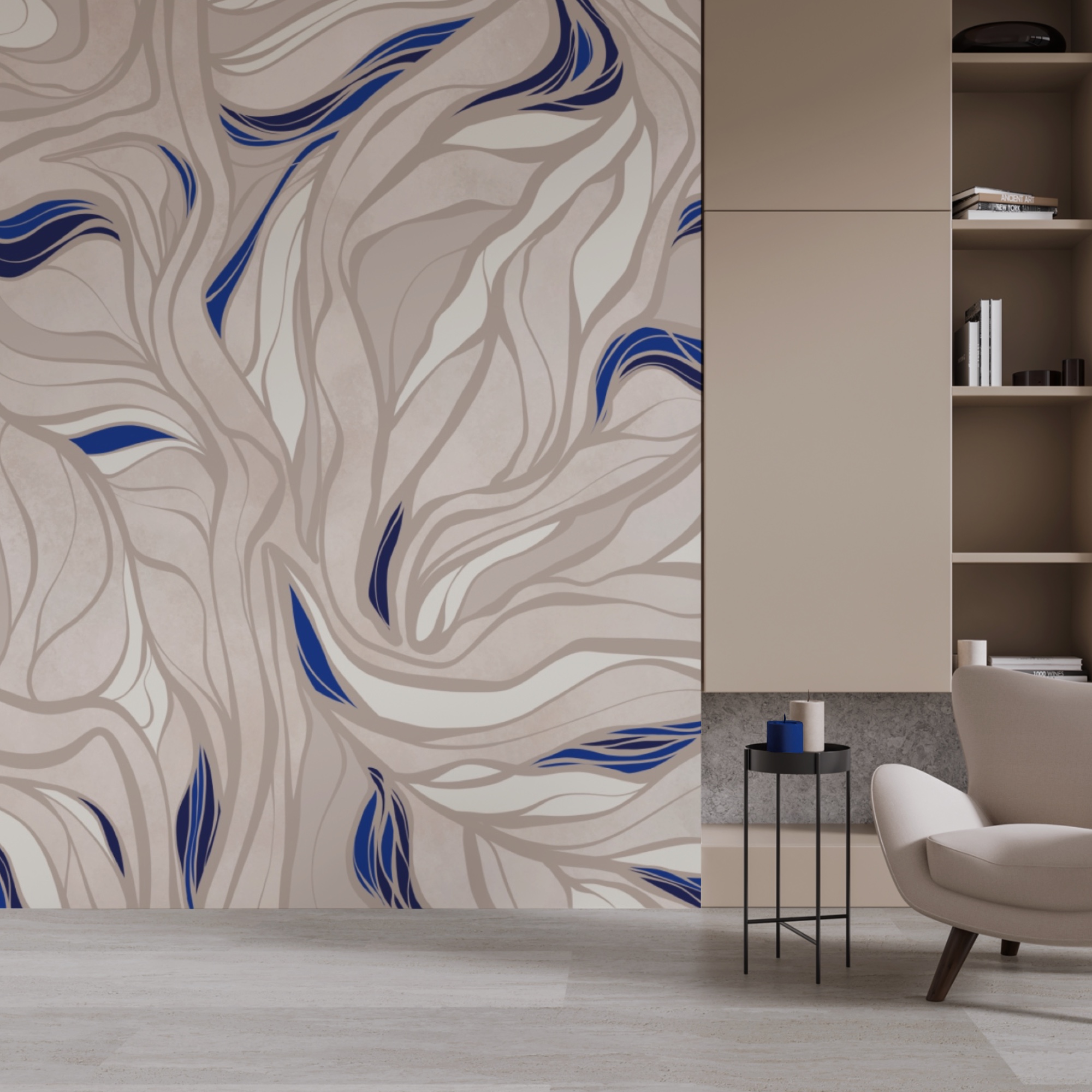 Μοτίβο μπλε και λευκών γραμμών