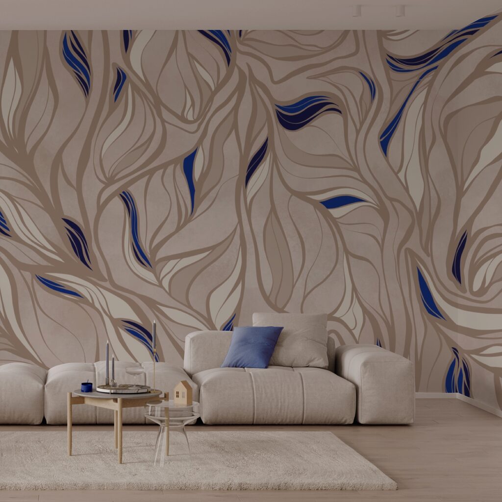 Μοτίβο μπλε και μαυρισμένων γραμμών