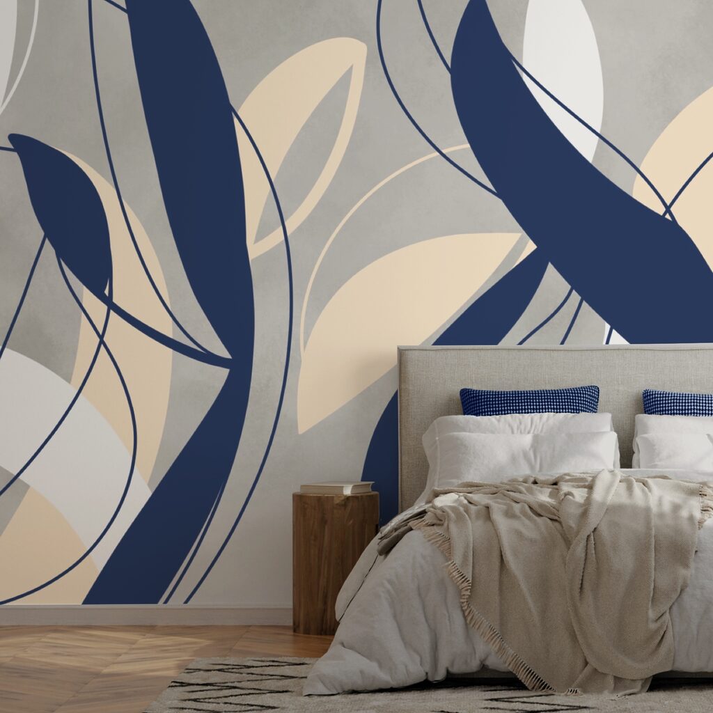 Μπλε και λευκές δίνες σε γκρι φόντο Μπλε και λευκές δίνες σε γκρι φόντο