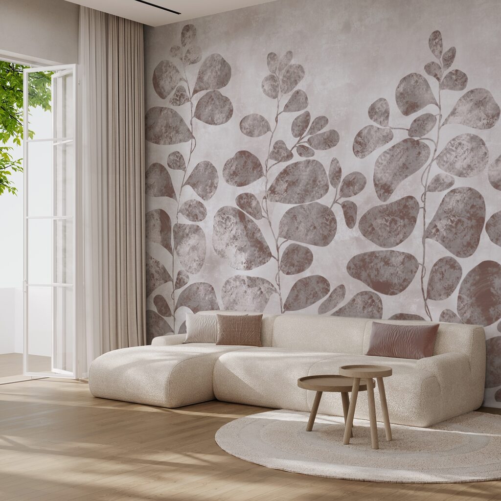 Μαλακά φύλλα σε σιωπηλό φόντο