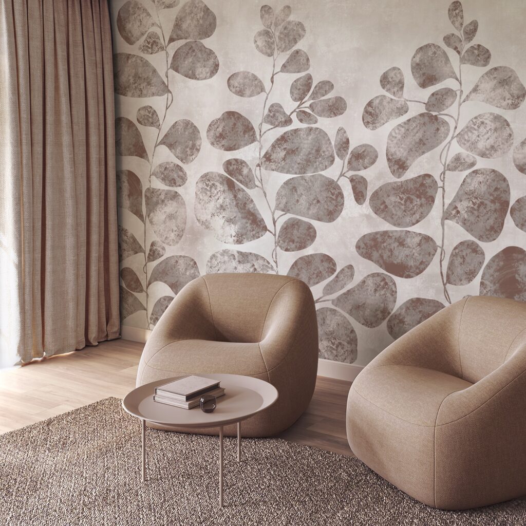 Μαλακά φύλλα σε σιωπηλό φόντο