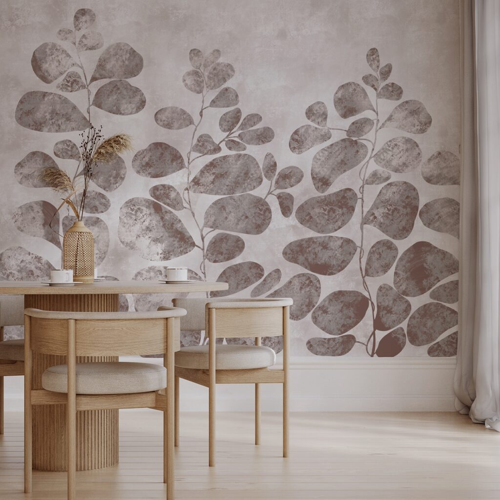 Μαλακά φύλλα σε σιωπηλό φόντο