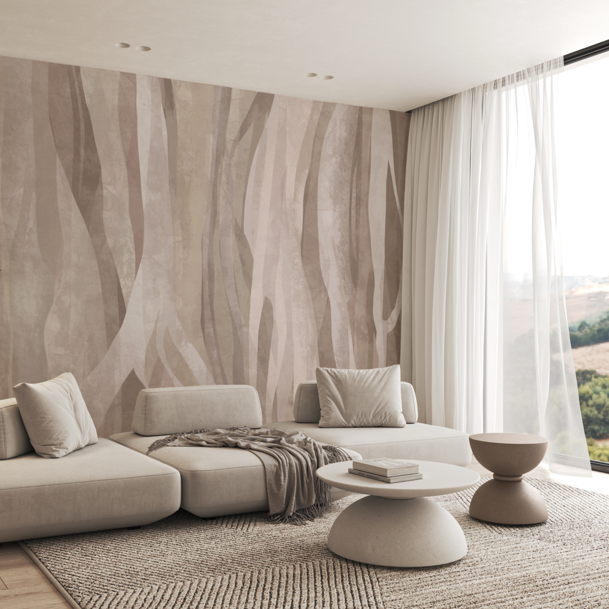 Αφηρημένα φυσικά μοτίβα σε απαλές αποχρώσεις