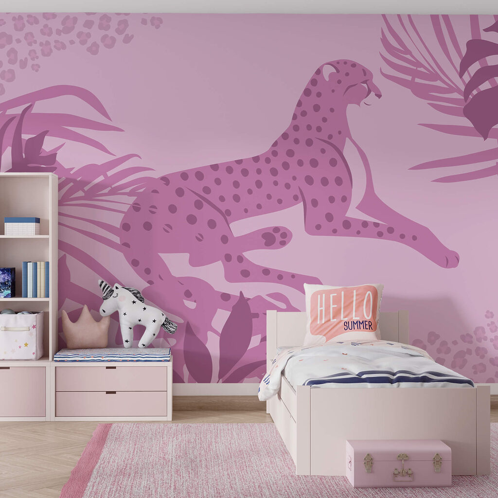 Μωβ τσιτάχ με ροζ κηλίδες