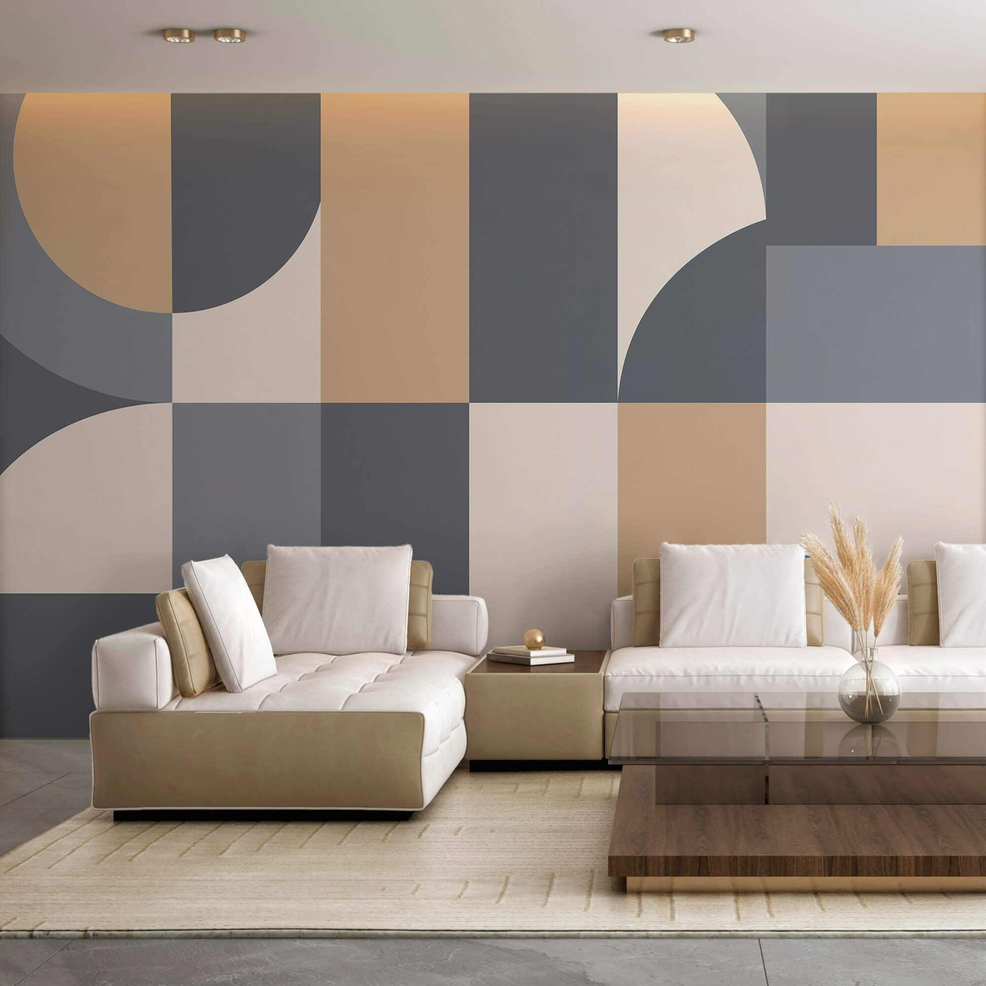 Γκρι και λευκό γεωμετρικό μοτίβο