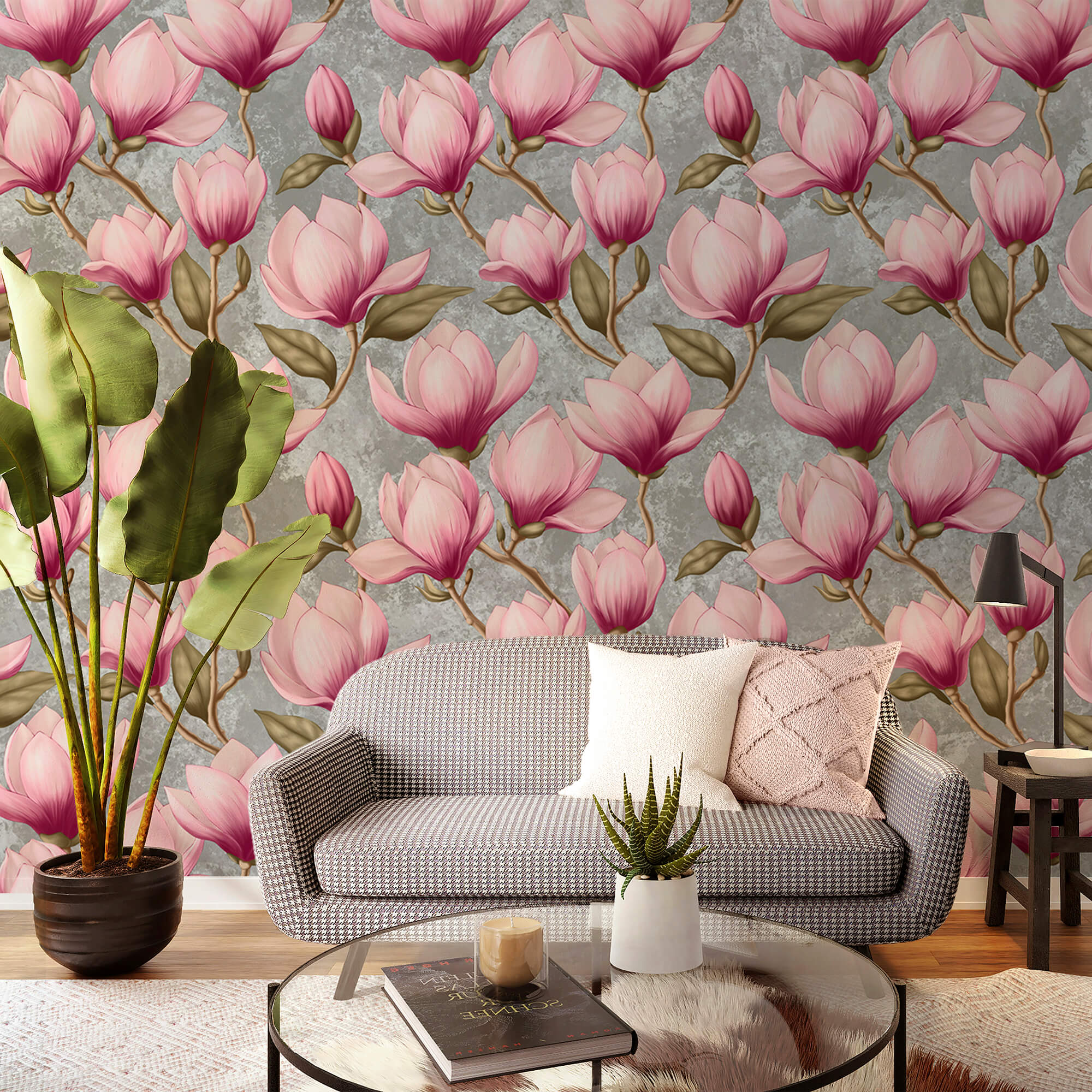 Μοτίβο ροζ λουλουδιών