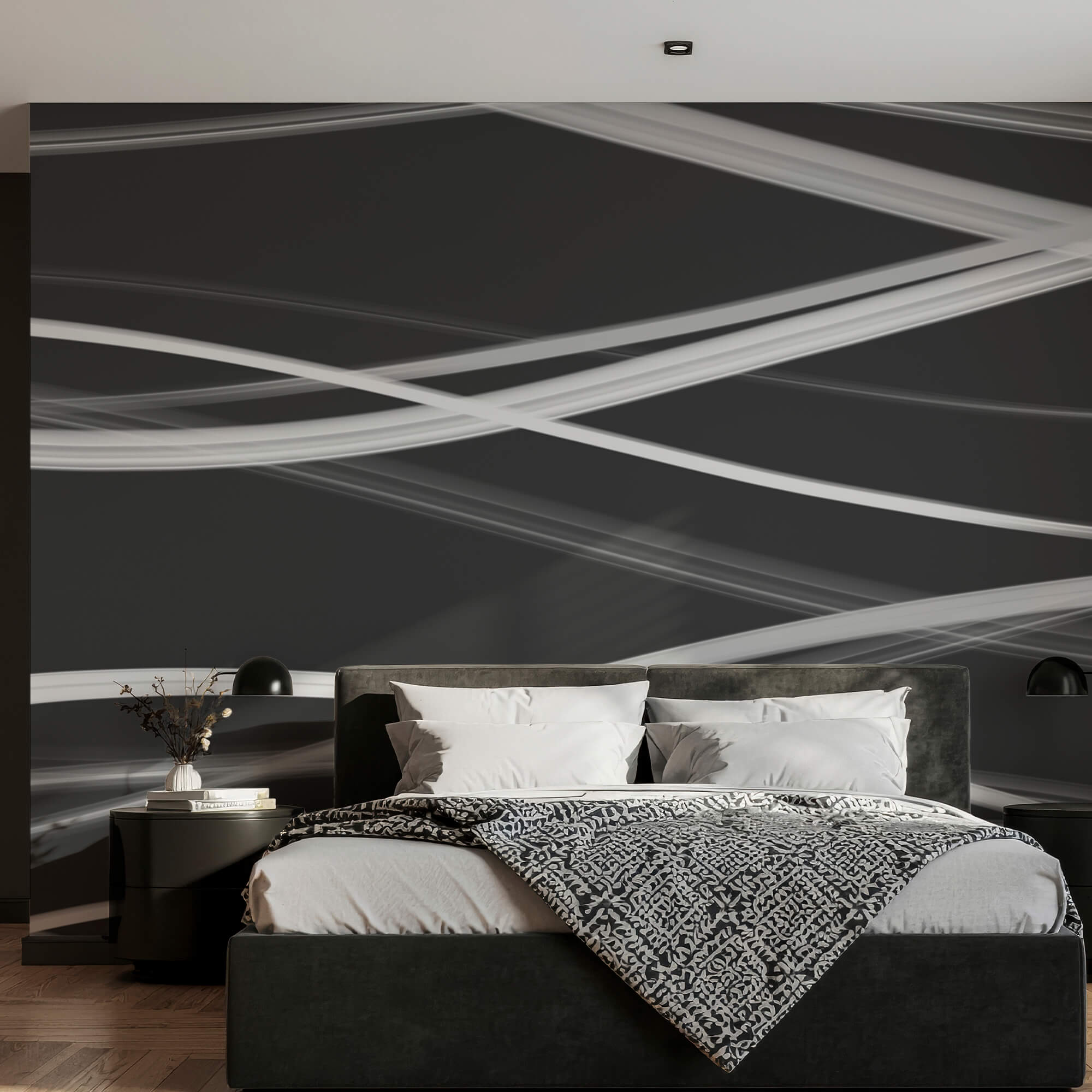 Λευκές γραμμές σε μαύρο φόντο