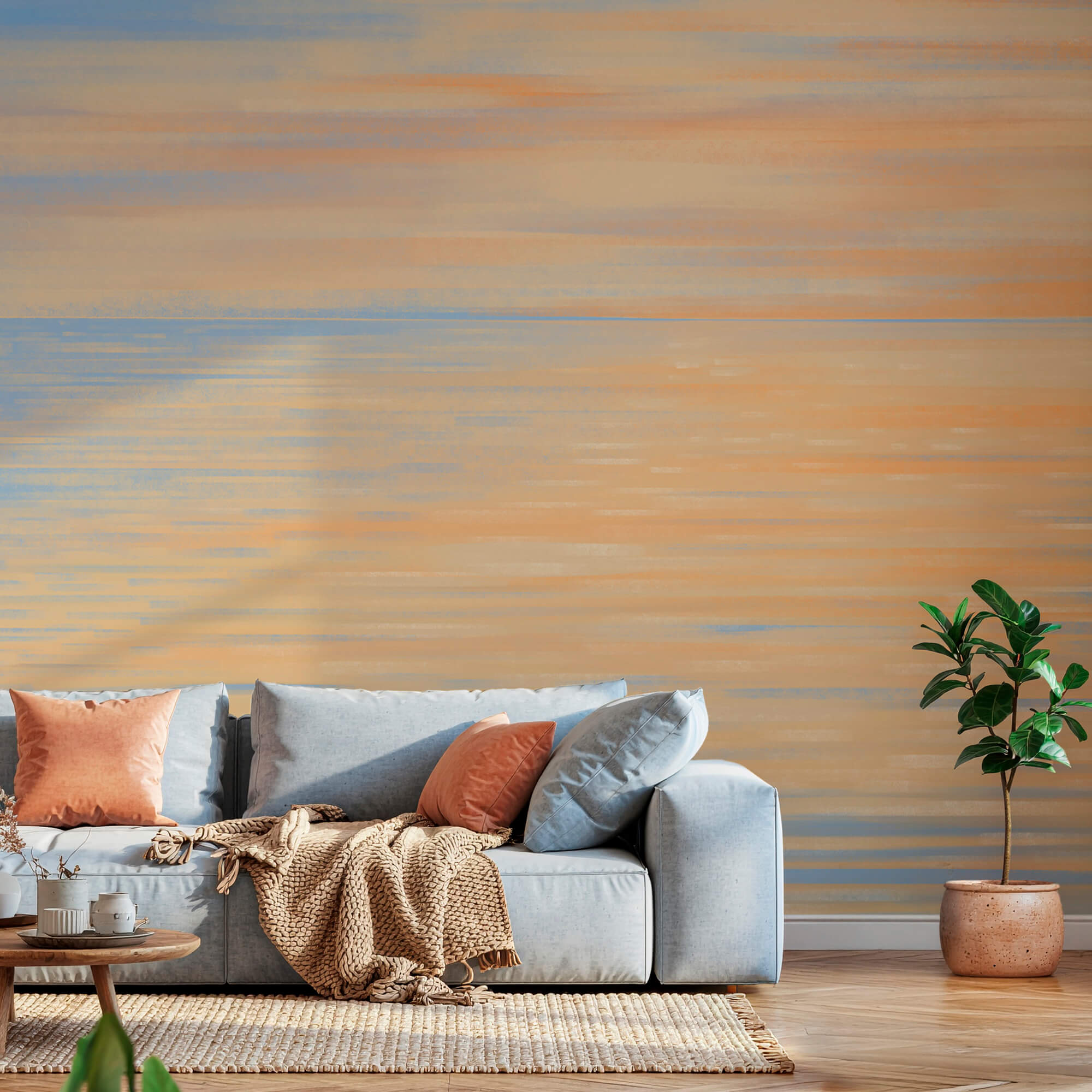 Μπλε και πορτοκαλί ουρανός