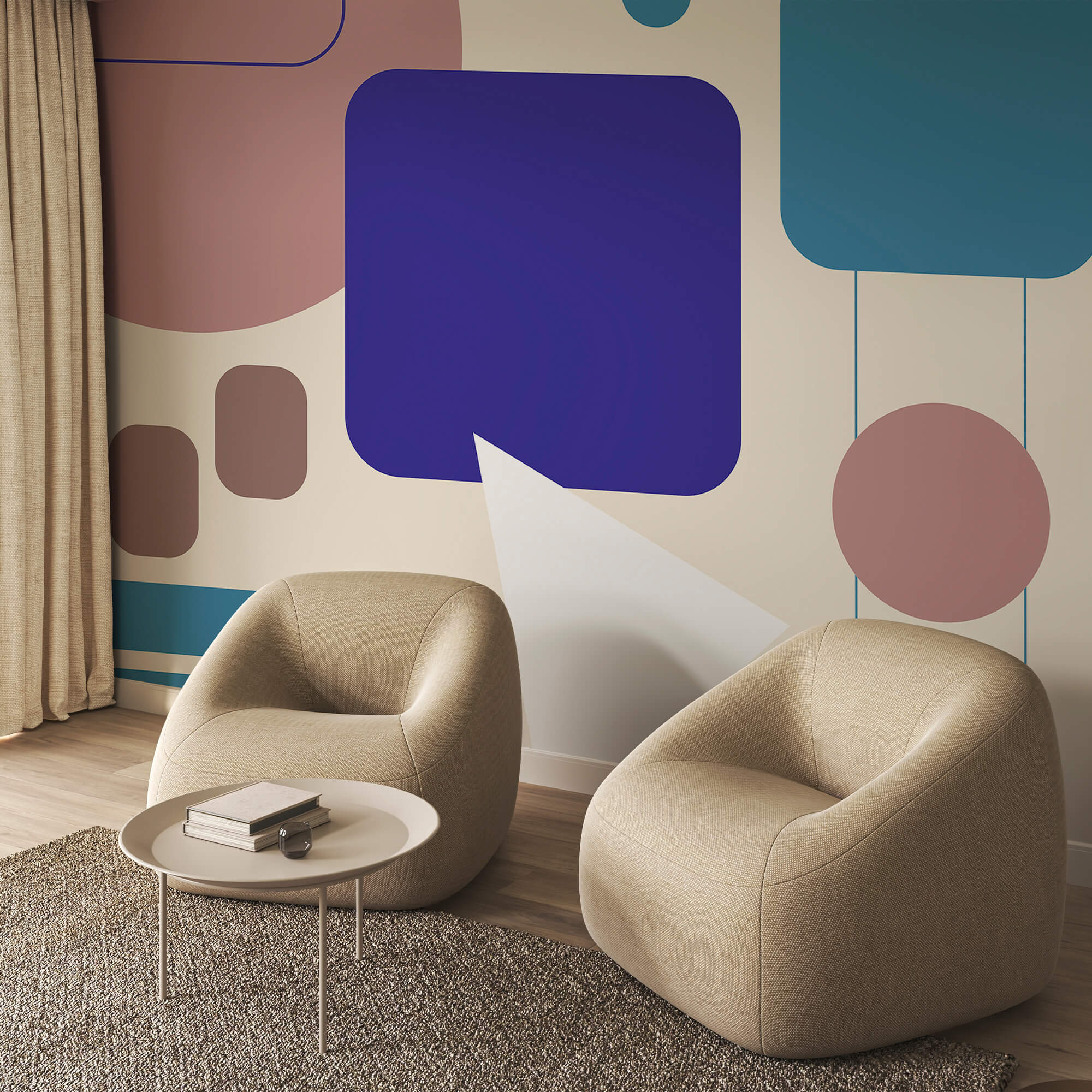 Πολύχρωμα τετράγωνα και κύκλοι