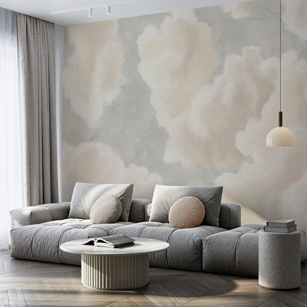 Μαλακά σύννεφα που παρασύρονται σε έναν γαλήνιο ουρανό