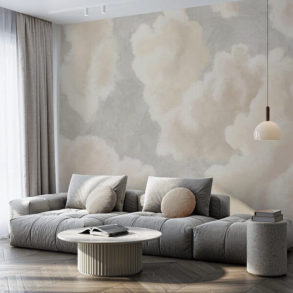 Μαλακά σύννεφα που παρασύρονται σε έναν γαλήνιο ουρανό