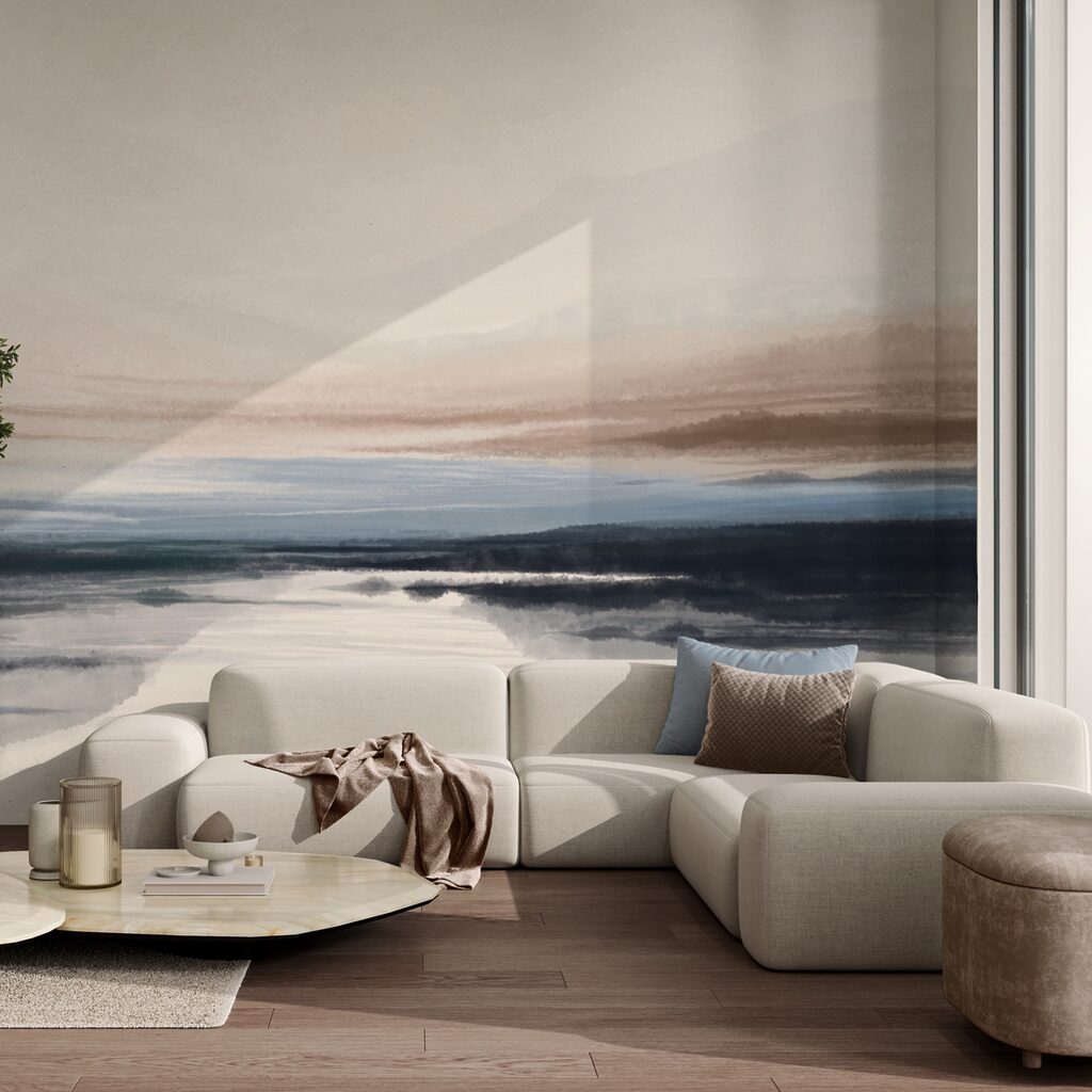 Ακουαρέλα ζωγραφικής μιας λίμνης