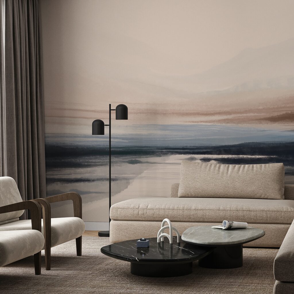 Ακουαρέλα ζωγραφικής μιας λίμνης