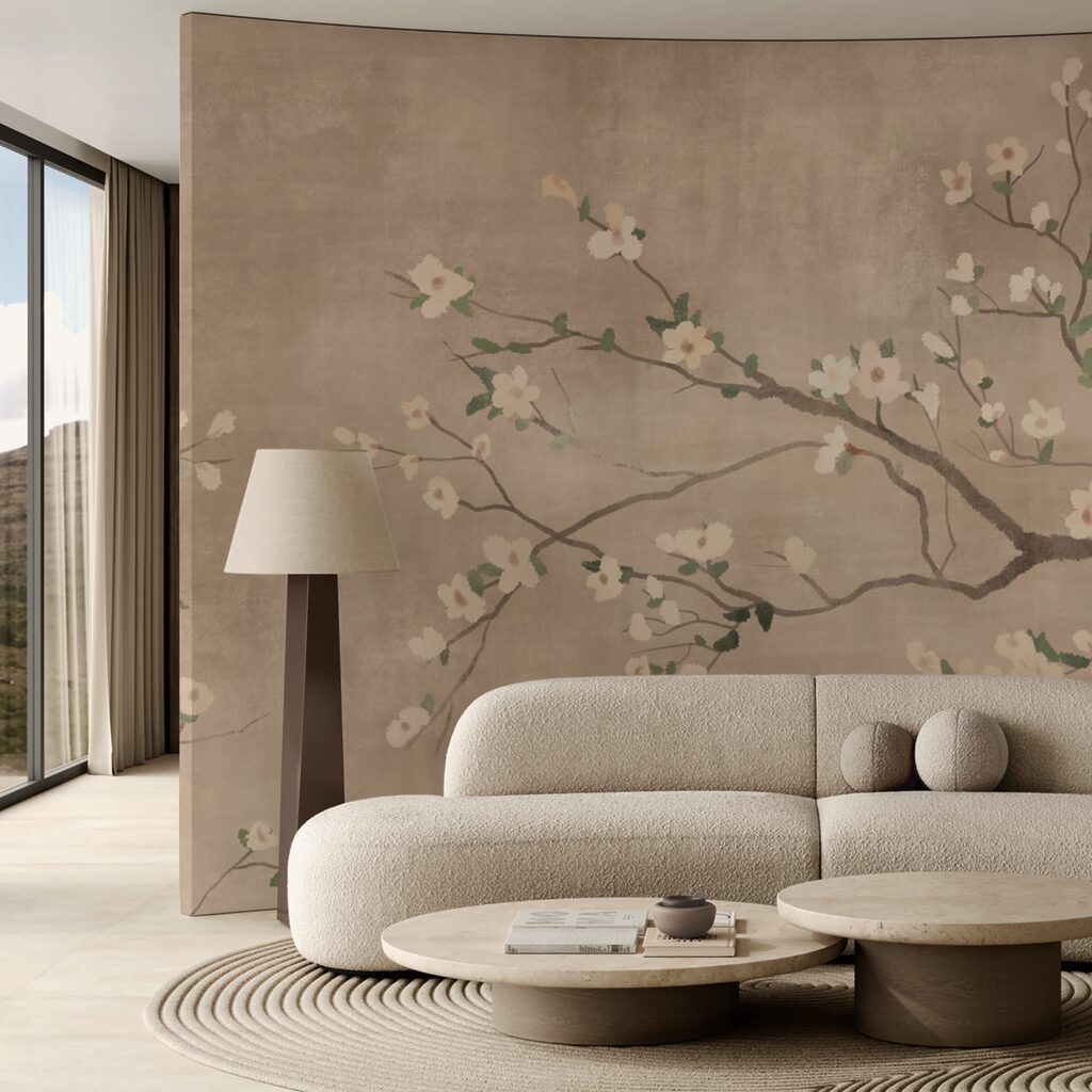 Κλαδί δέντρου με λευκά λουλούδια