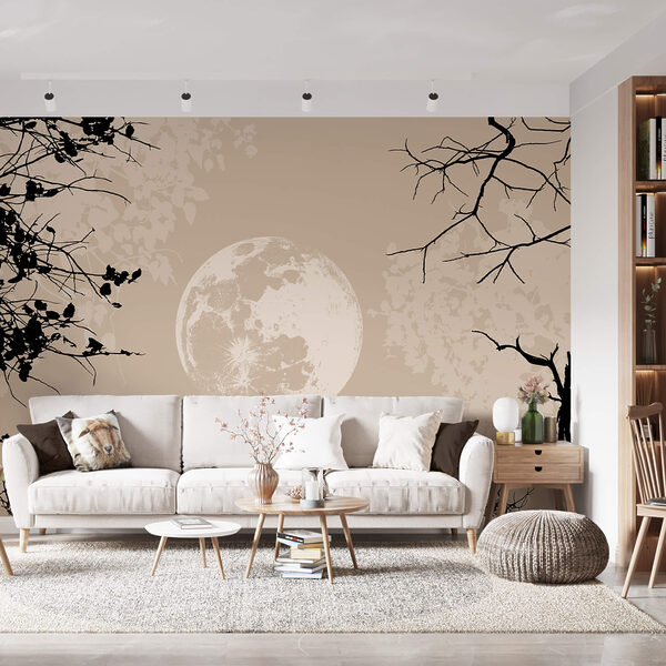 Ταπετσαρίες Ταπετσαρίες Το φεγγάρι στον ουρανό (Κωδικός προϊόντος: t00316)