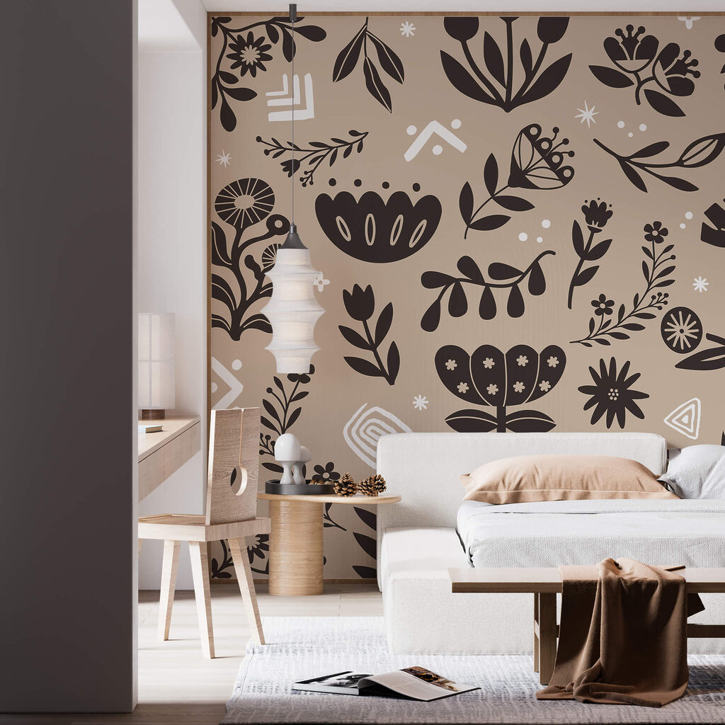 Μοτίβο λουλουδιών και φύλλων