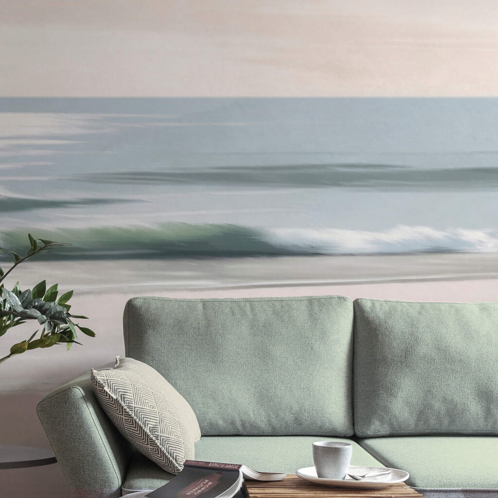 Παραλία με κύματα και άμμο