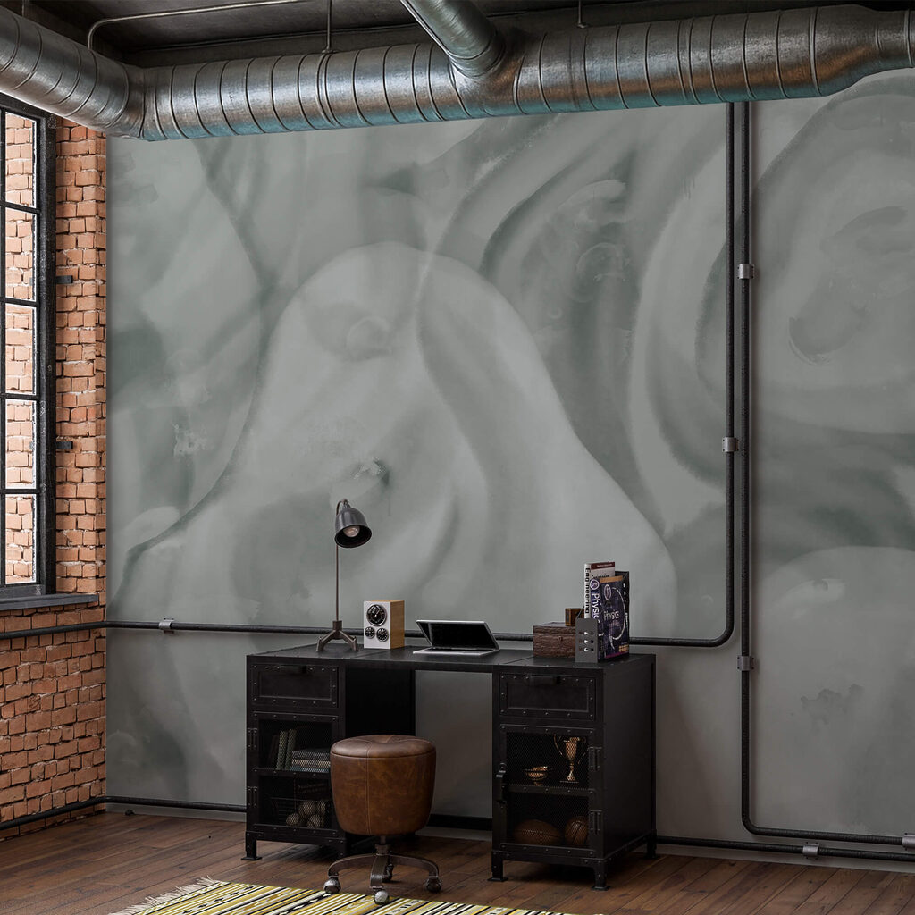 Απαλά, στροβιλισμένα σχήματα σε απαλούς τόνους