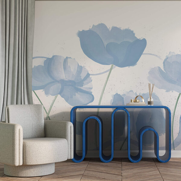 Λεπτά άνθη σε απαλές μπλε αποχρώσεις