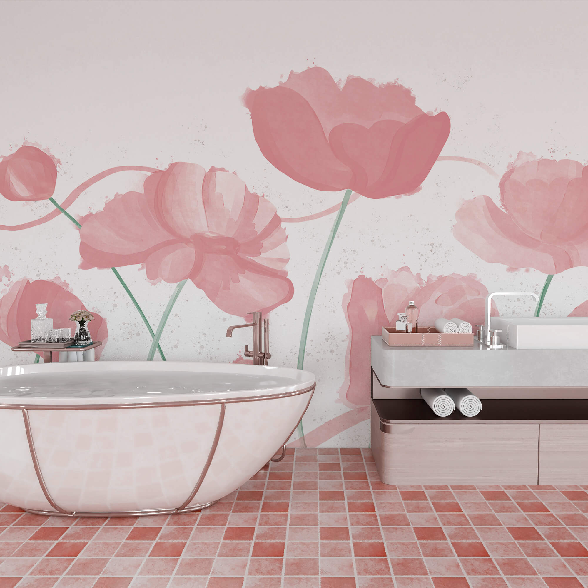 Απαλά ροζ άνθη σε απαλή κίνηση