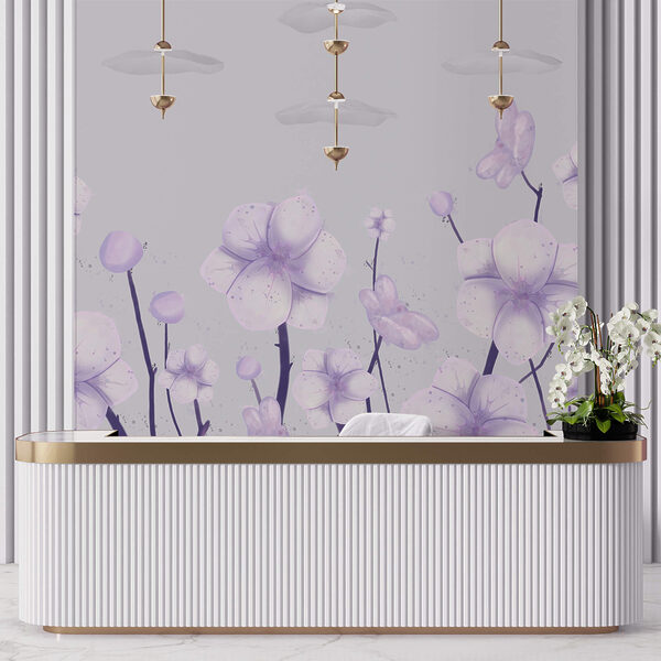 Ταπετσαρίες Ταπετσαρίες Ομάδα λουλουδιών σε λευκό φόντο (Κωδικός προϊόντος: t00361)