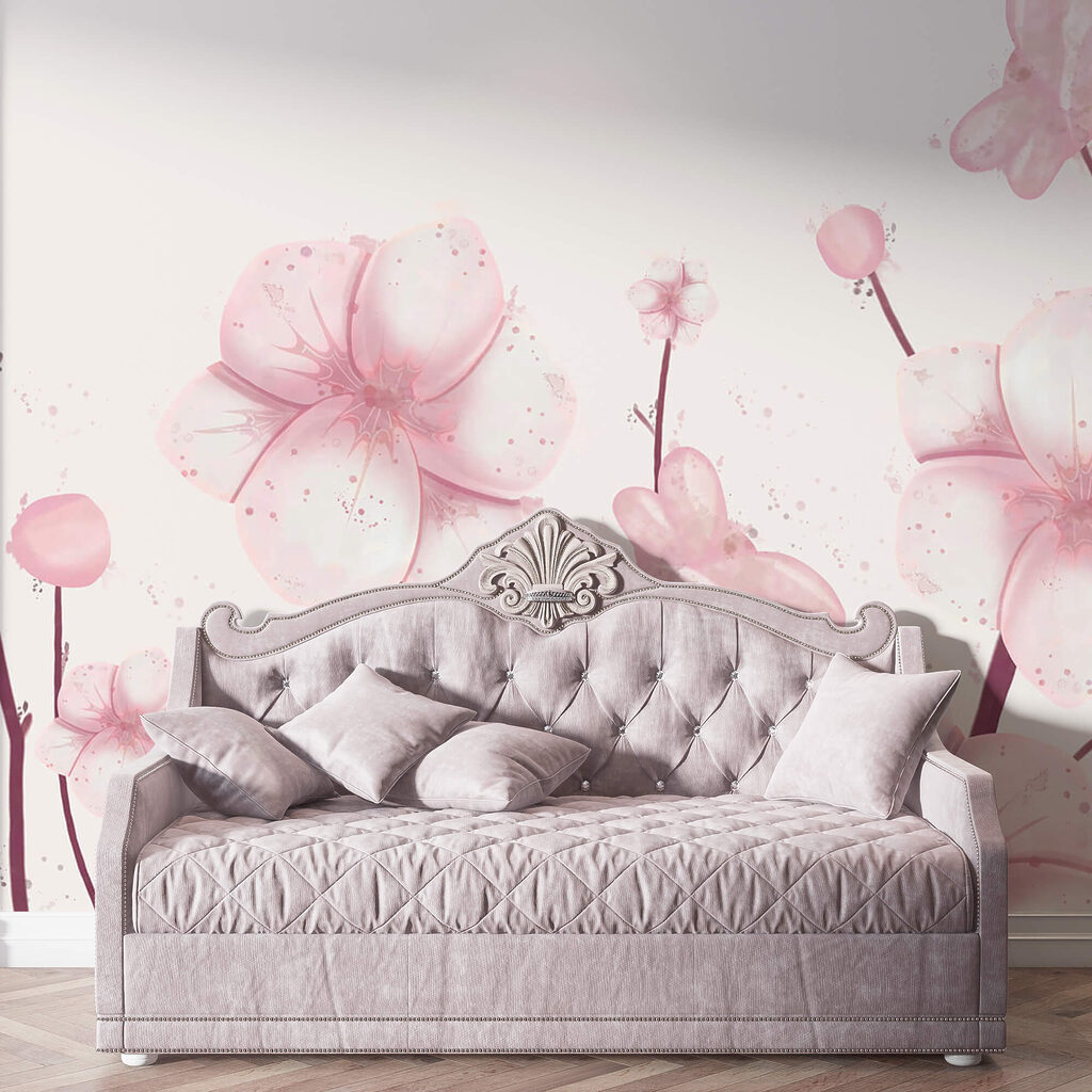 Ομάδα ροζ λουλουδιών