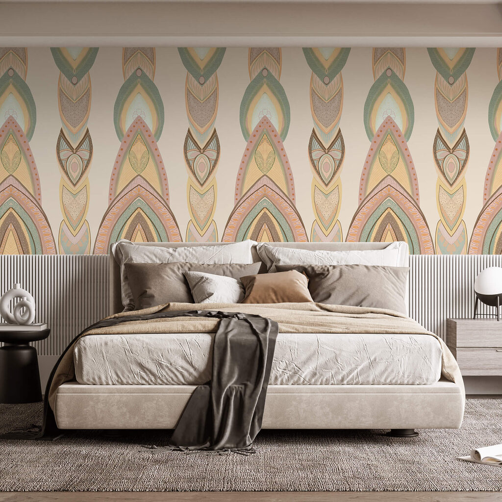 Μοτίβο από πολύχρωμα σχήματα