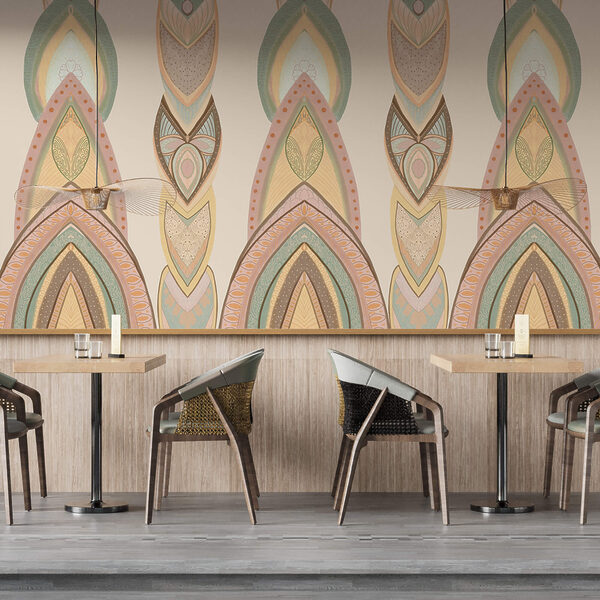 Μοτίβο από πολύχρωμα σχήματα