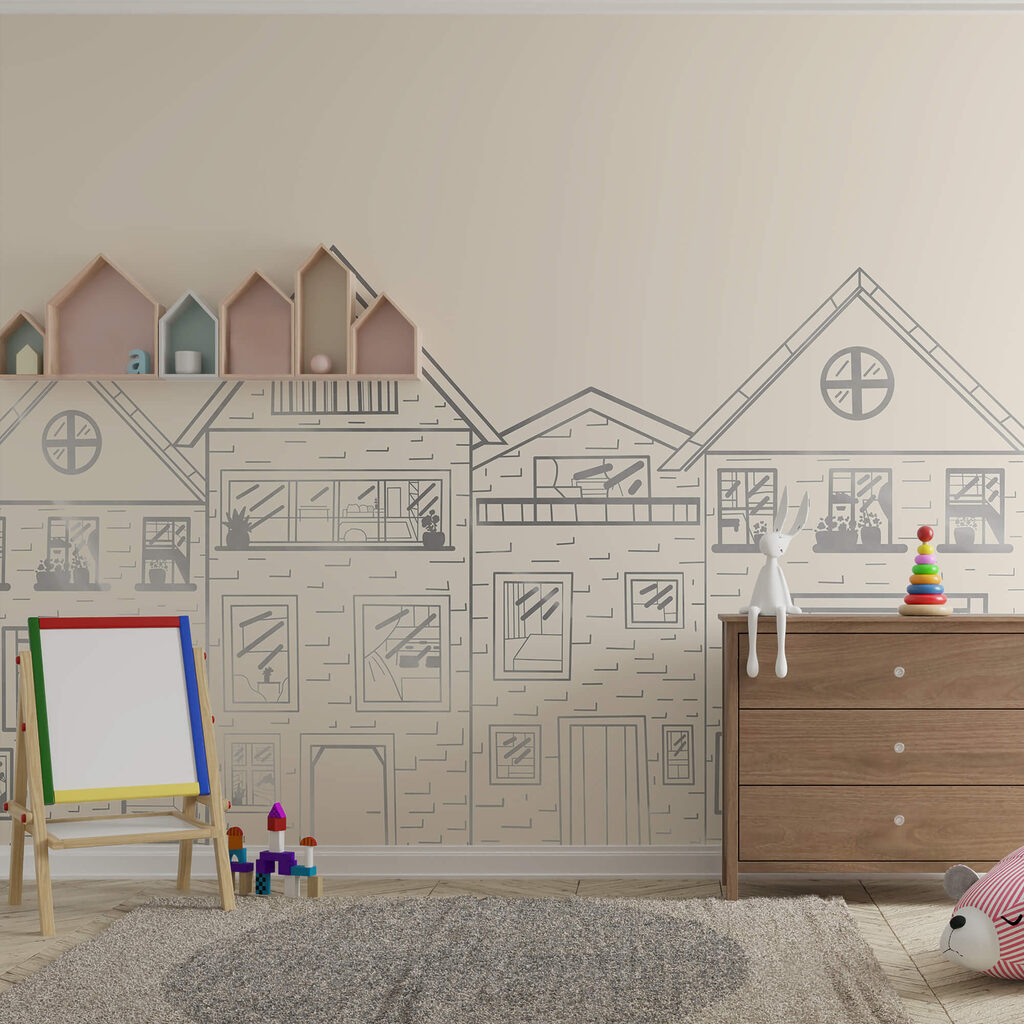 Σχέδιο μιας σειράς σπιτιών