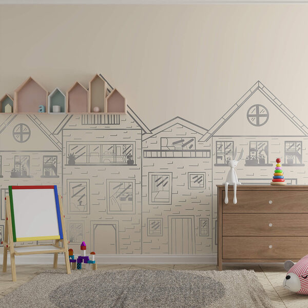 Σχέδιο μιας σειράς σπιτιών