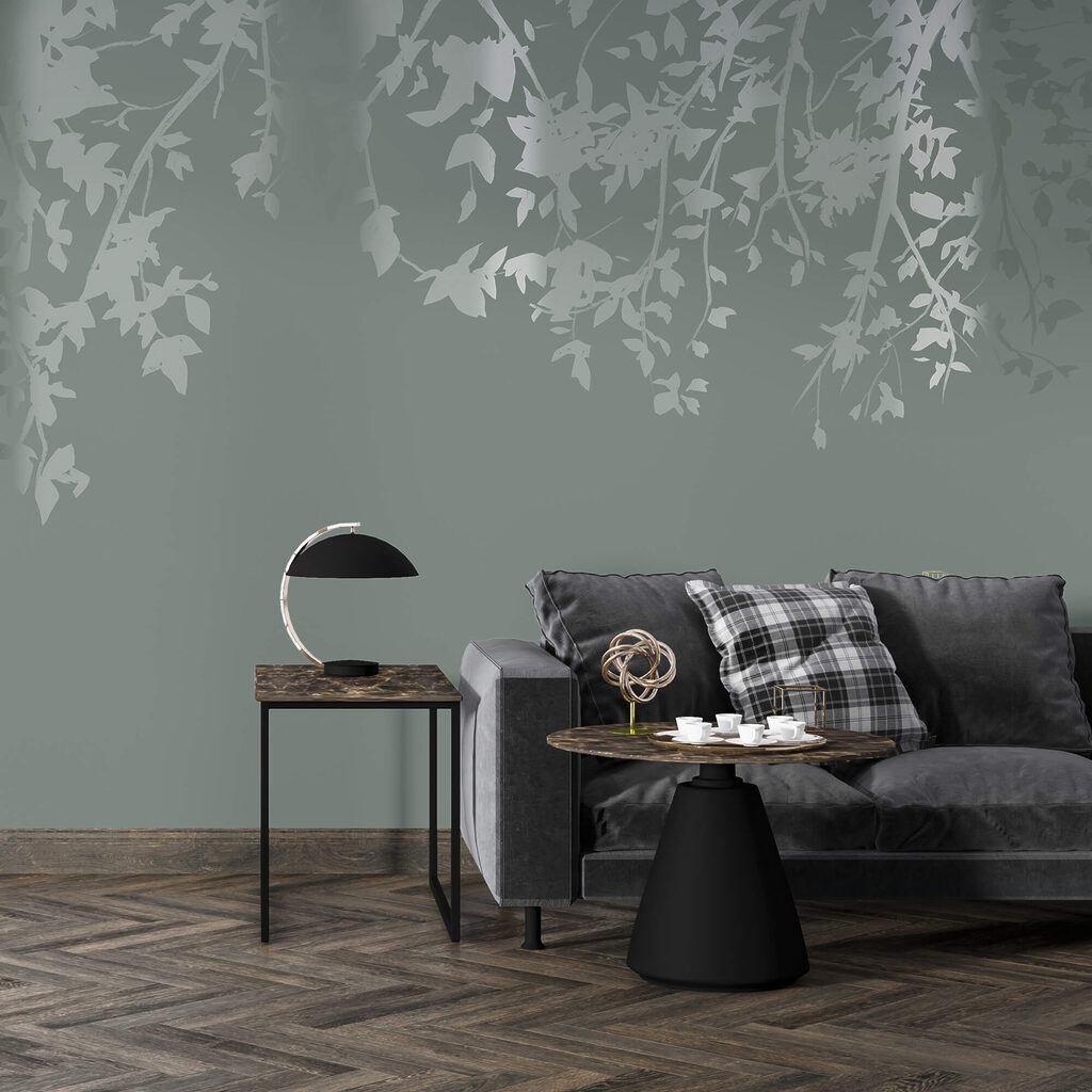 Κλαδιά δέντρων με φύλλα