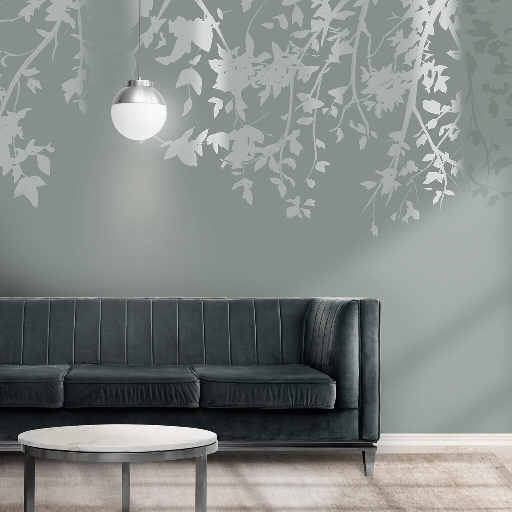 Κλαδιά δέντρων με φύλλα