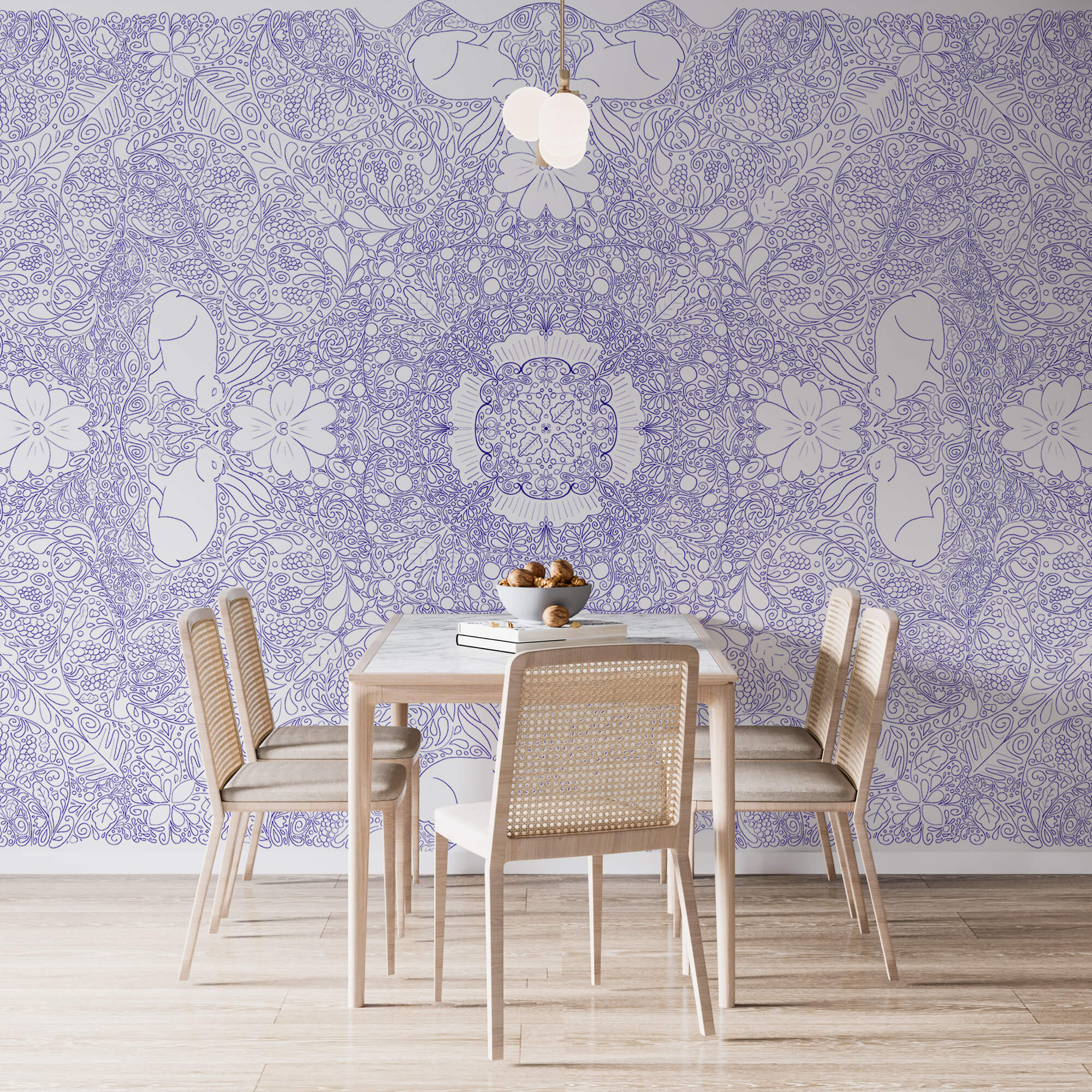 Μπλε και λευκό μοτίβο