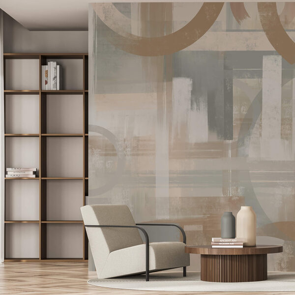 Ταπετσαρίες Ταπετσαρίες Ζωγραφική κύκλων και γραμμών (Κωδικός προϊόντος: t00347)