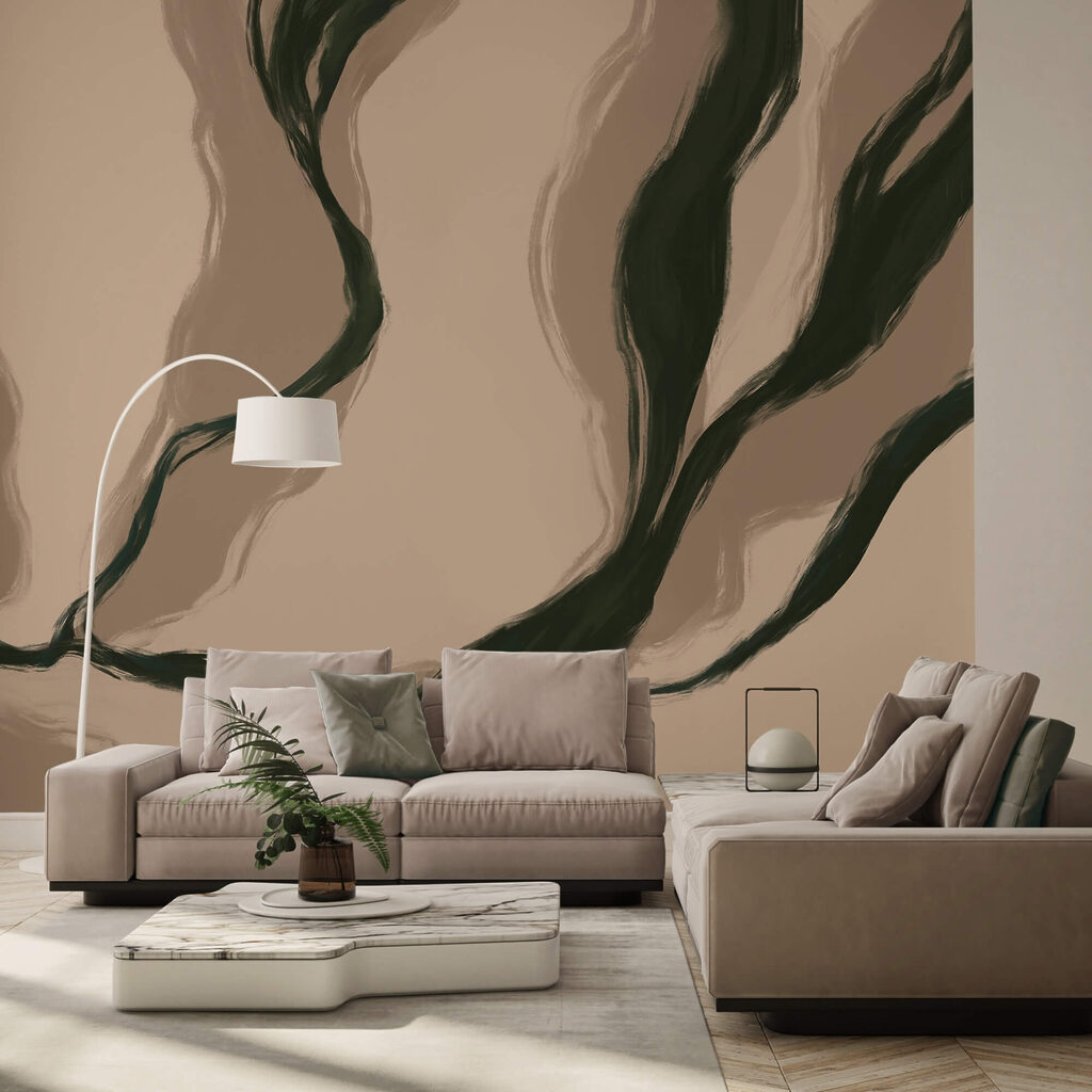 Οργανικές γραμμές σε απαλές αποχρώσεις