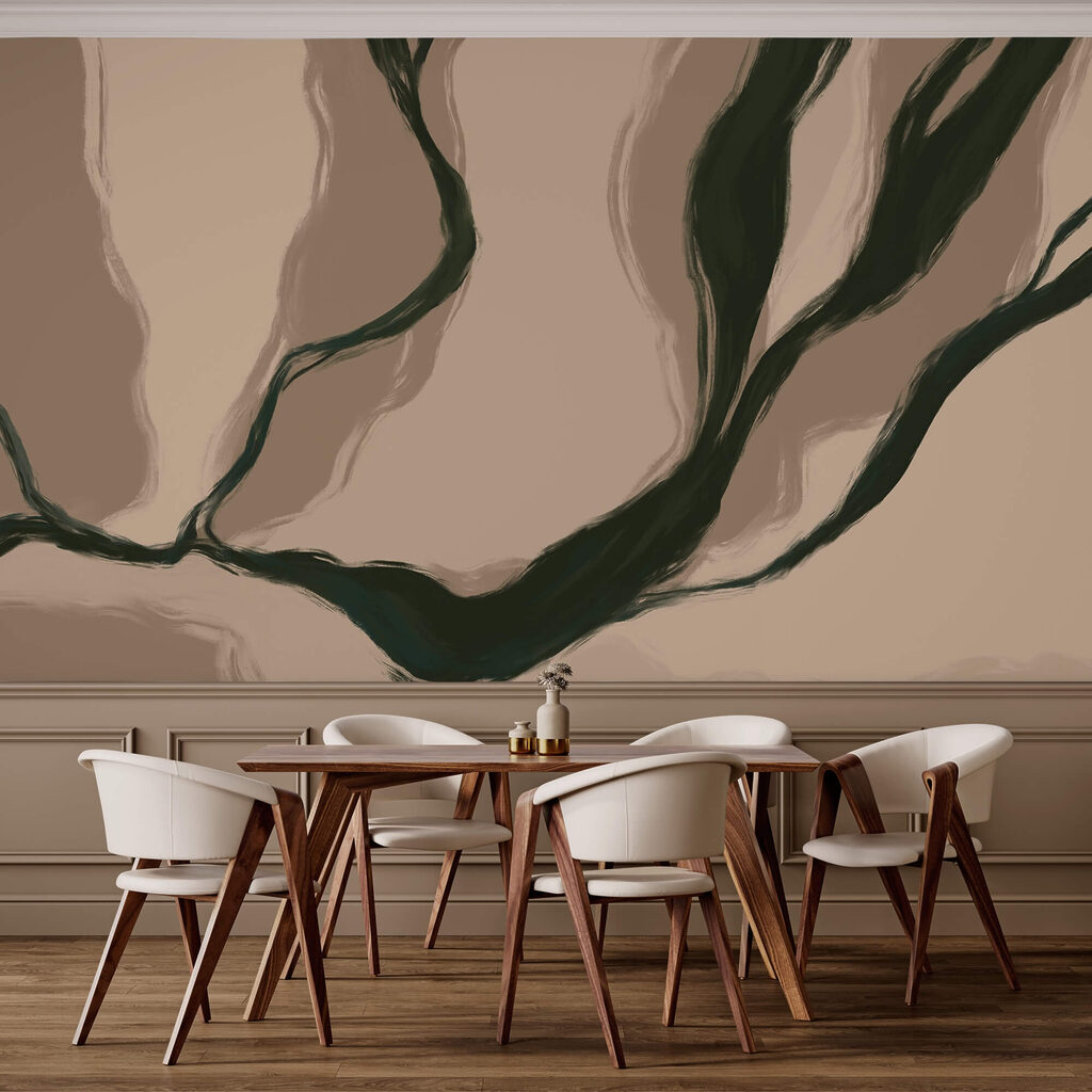 Οργανικές γραμμές σε απαλές αποχρώσεις