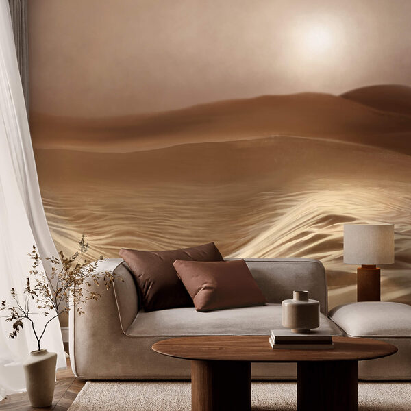 Έρημος με κύματα και ήλιο