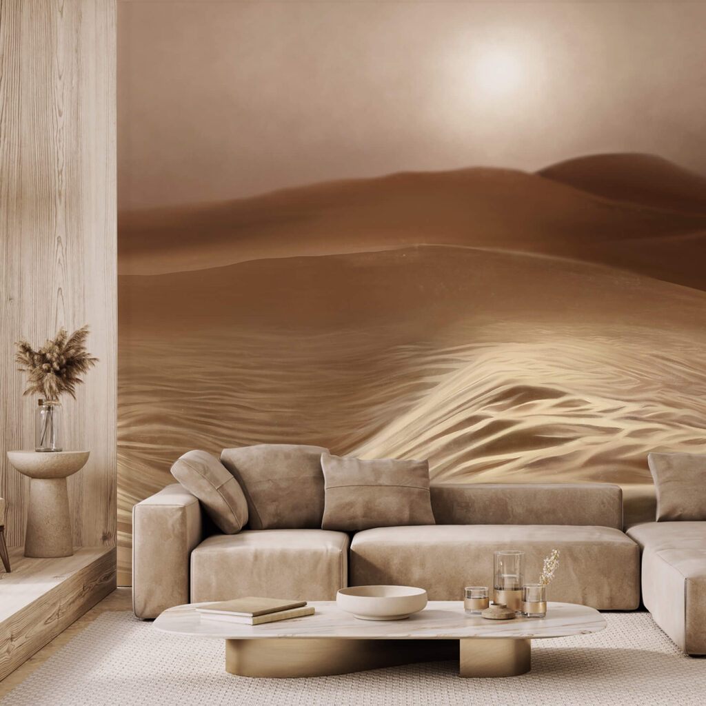 Έρημος με κύματα και ήλιο