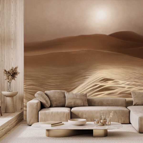 Έρημος με κύματα και ήλιο