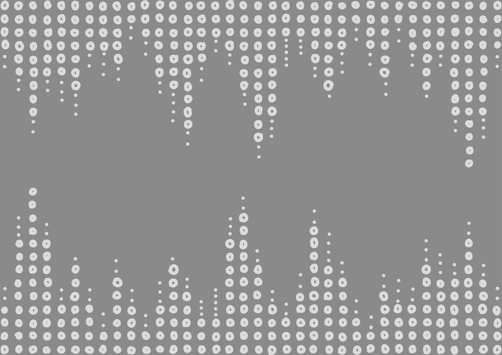 Grey and white background with dots