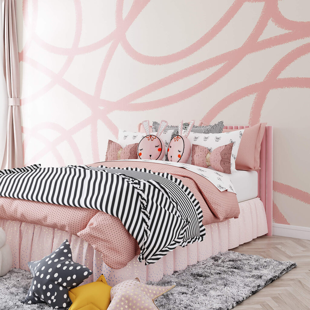 Ροζ γραμμές σε λευκό φόντο