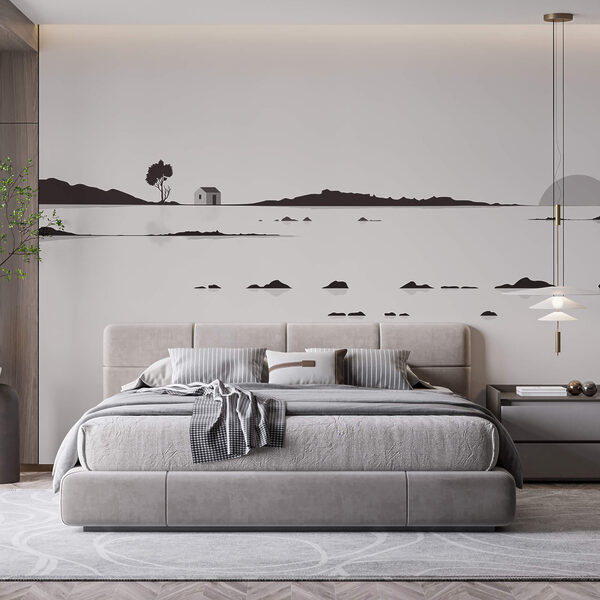 Ταπετσαρίες Ταπετσαρίες Σπίτι στη μέση μιας λίμνης (Κωδικός προϊόντος: t00381)