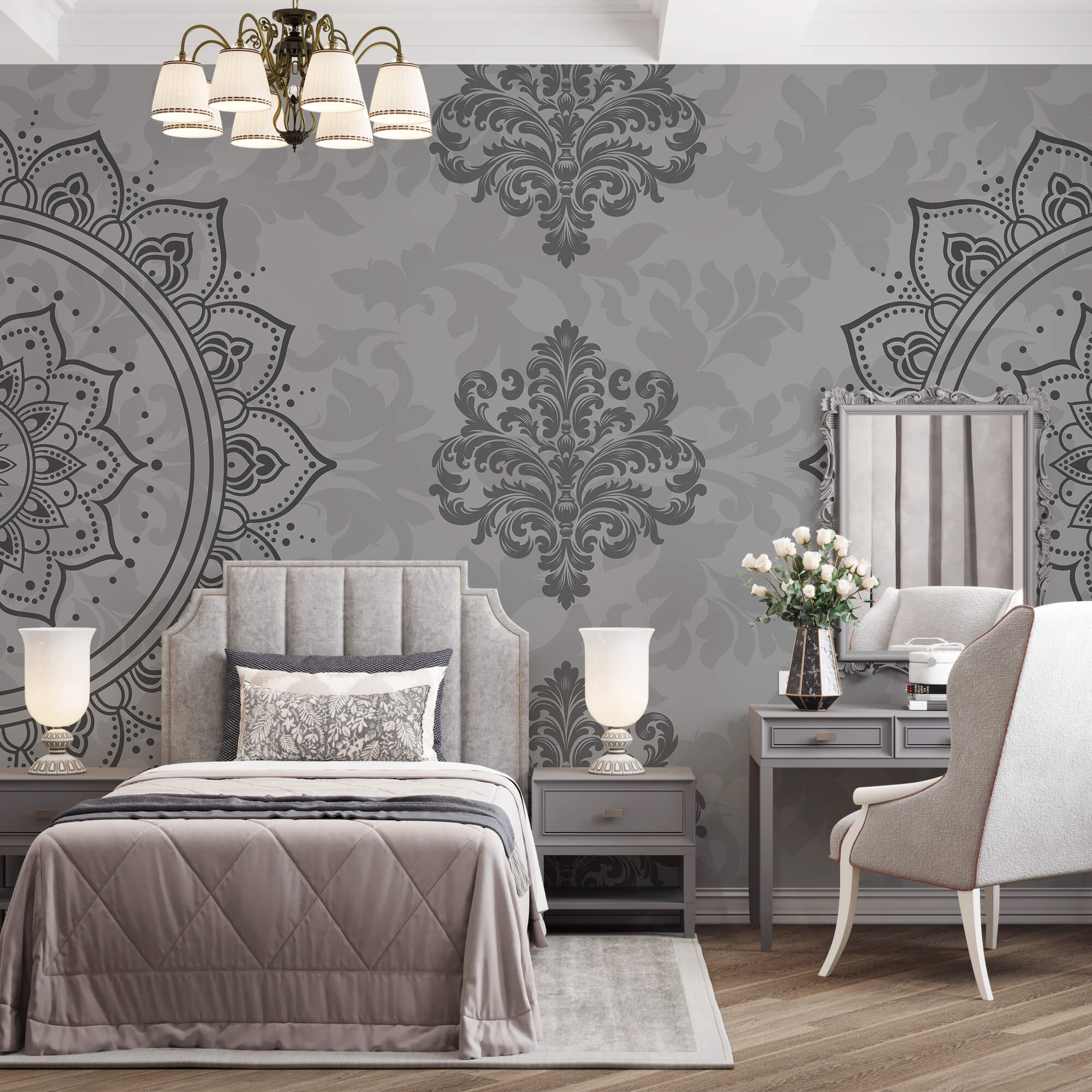 Γκρι και λευκό μοτίβο