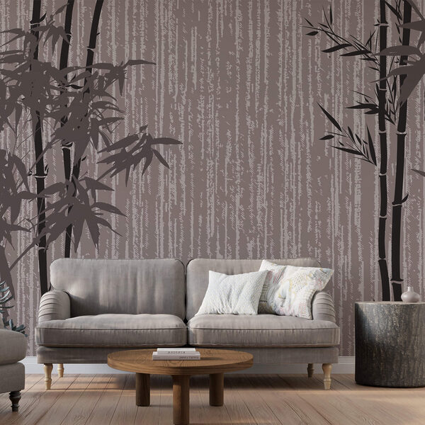 Μπαμπού δέντρα σε έναν τοίχο