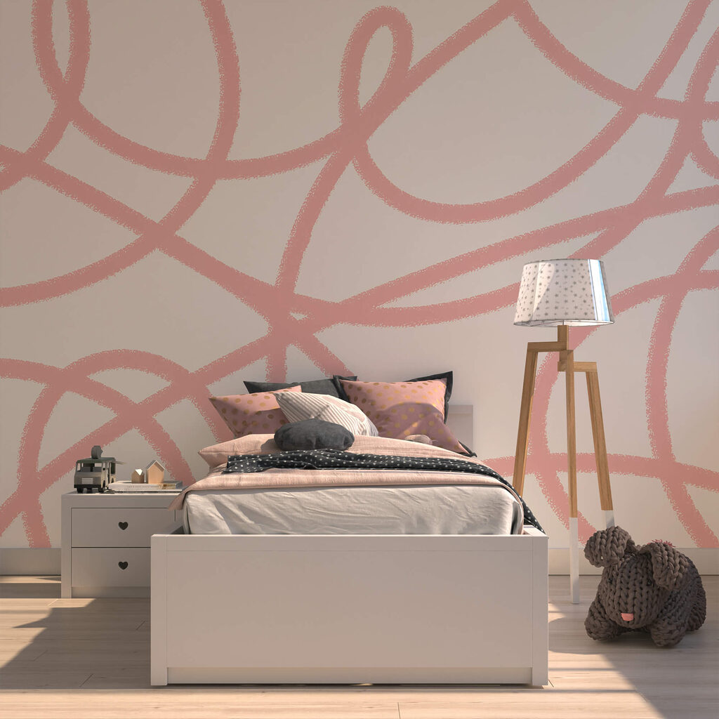 Ροζ γραμμές σε λευκό φόντο