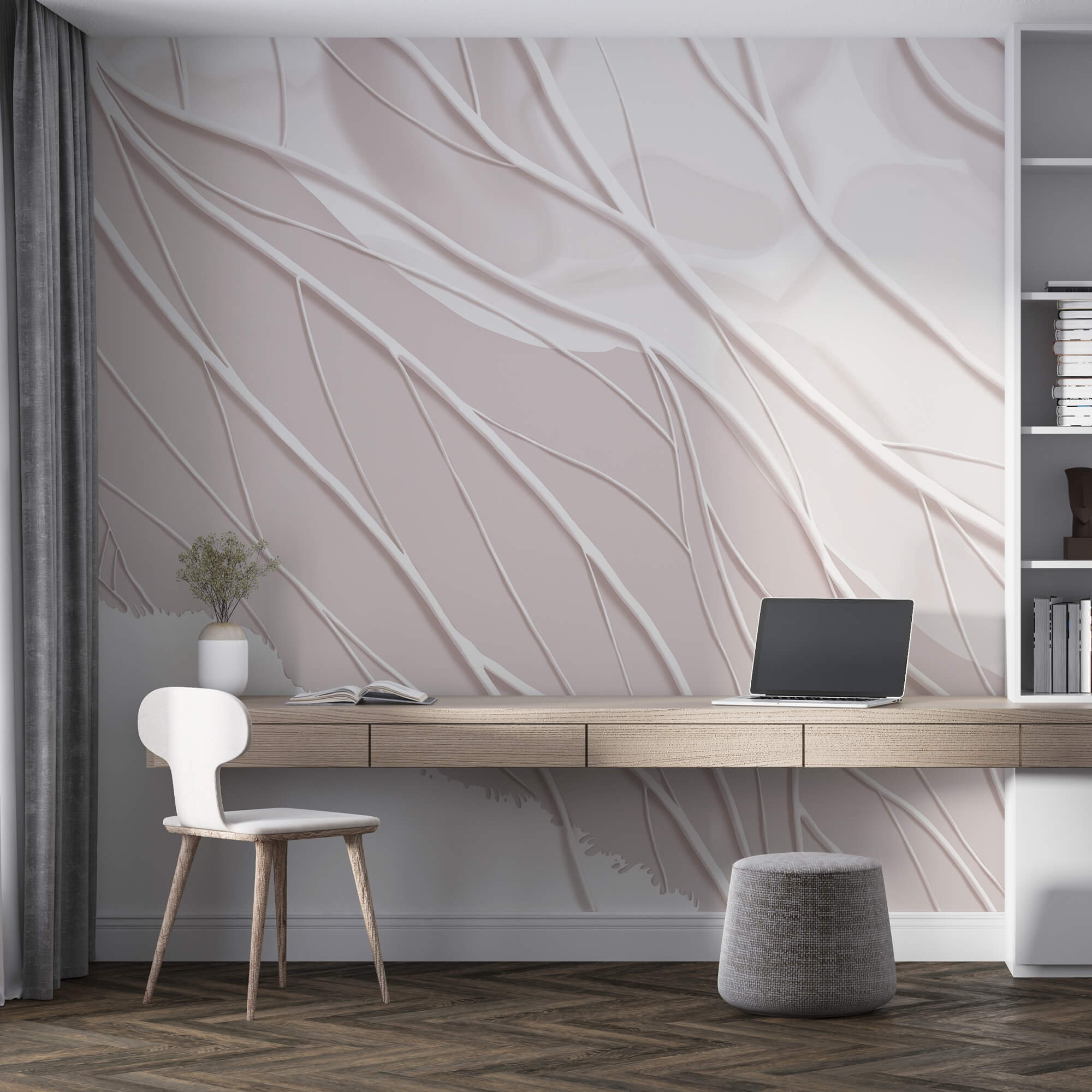 Λευκές γραμμές σε λευκή επιφάνεια